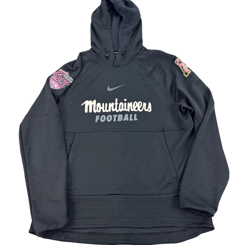 Appalachian State Mountaineers Hoodie Mens Large Black NCAA Football Nike Gym